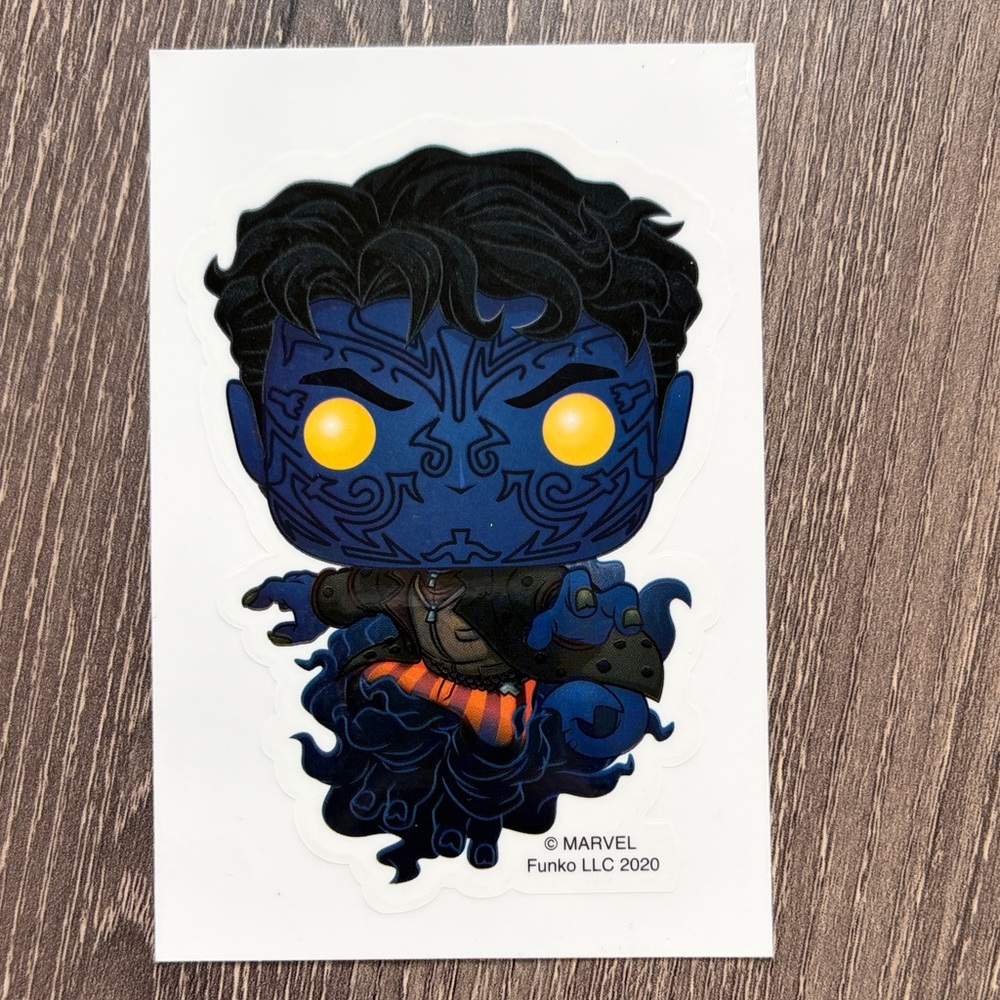 ❤️$5 Nightcrawler Marvel Funko Pop Decal Sticker from Collectors Corp Box